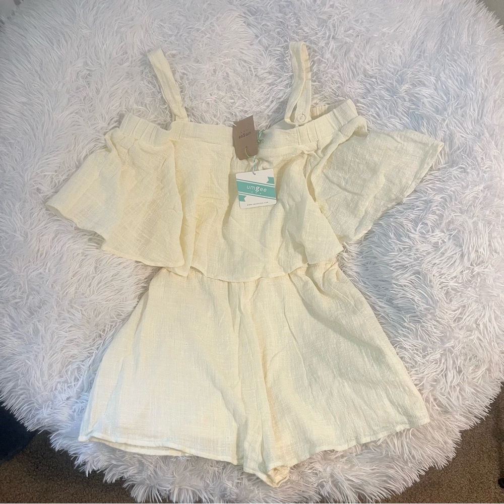 Tiered ruffle Cold off Shoulder bohemian spring summer romper